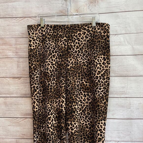 PARK AVENUE CHEETAH PRINT RUFFLE LEG PANTS - Picture 2 of 5